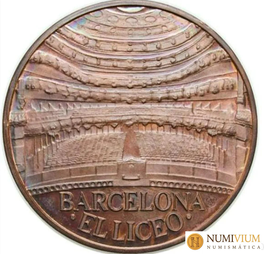 Medalla de 1972. 125 Aniversario del Liceo de Barcelona (1847-1972) Sin Circular. Rara