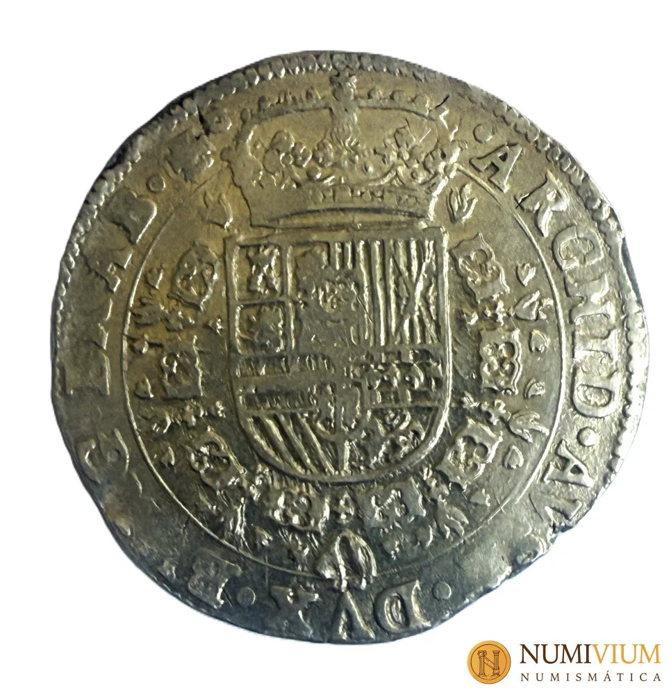 Patagón de Carlos II. Ceca de Amberes. 1672 Patagón