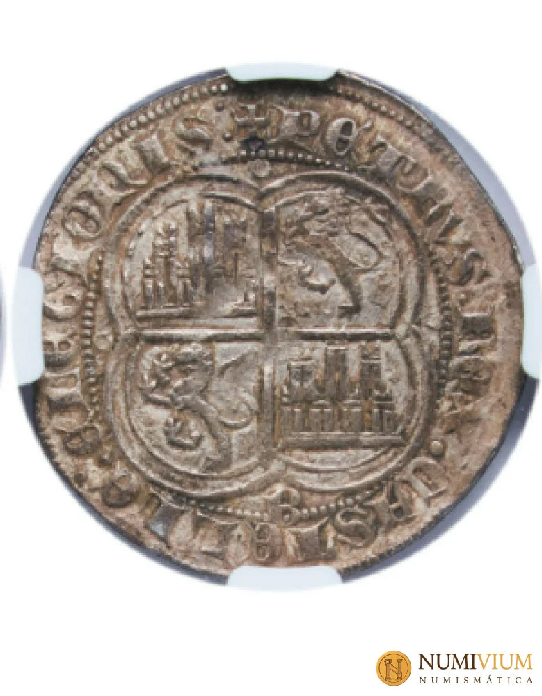 PEDRO I (1350-1366). 1 Real de Burgos. Encapsulada como XF Stained