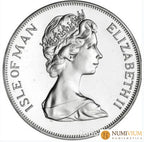 Plata de inversión (calidad PROOF). Isla de Man. 1975. Isabel II. 25 peniques.28,70 gramos