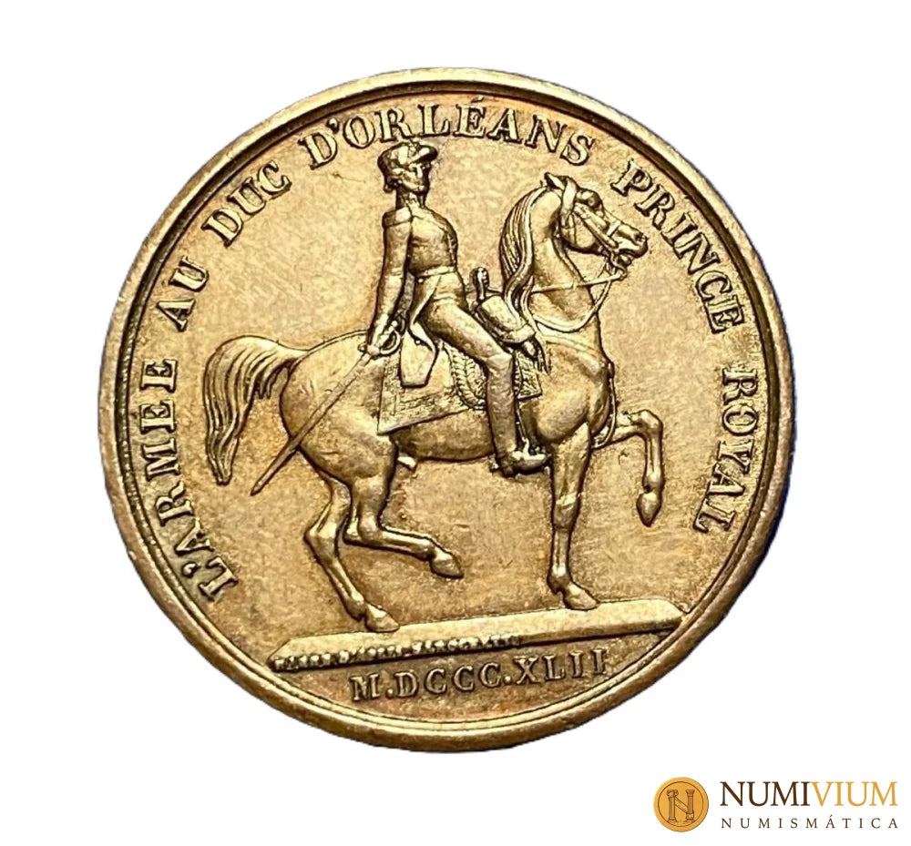 Preciosa Medalla de 1842 del Duc D’Orleans Prince Royal. EBC
