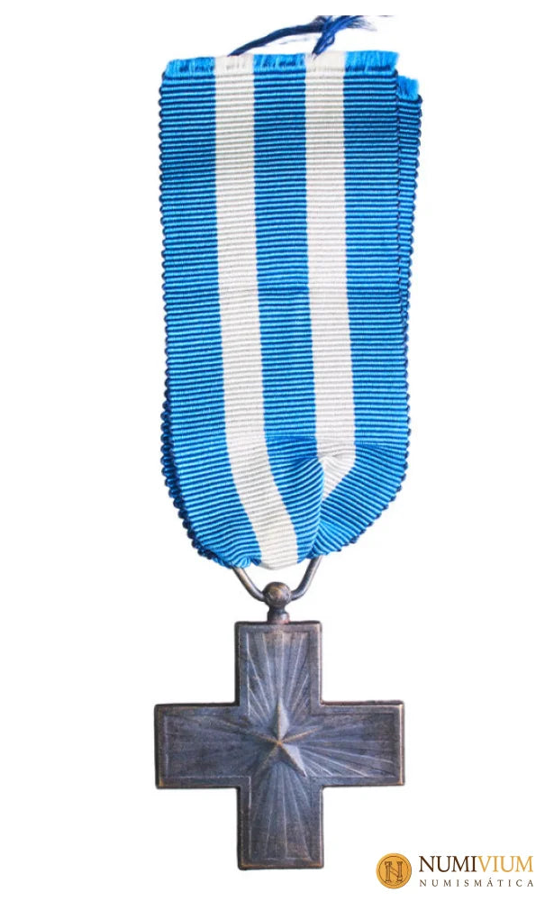 Reino de Italia 1918 medalla establecida – Vittorio Emanuele III (Croce al Merito de Guerra) bronce 21,05 g sin