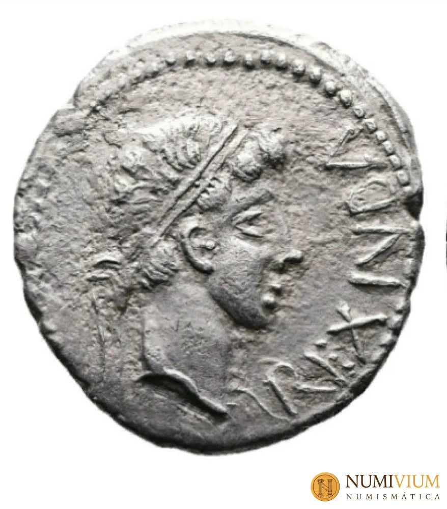 Reino de Mauritania · Juba II con Cleopatra Selene · Denario · 25 a.C.–24 d.C - Denario
