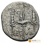 República Romana · Marco Antonio · Denario. Legión VII · 32-31 a.C.