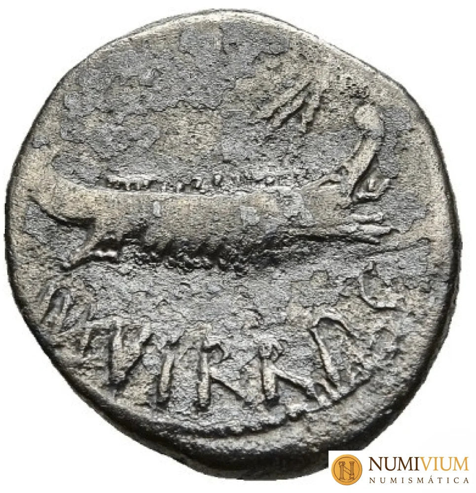 República Romana · Marco Antonio · Denario. Legión VII · 32-31 a.C.