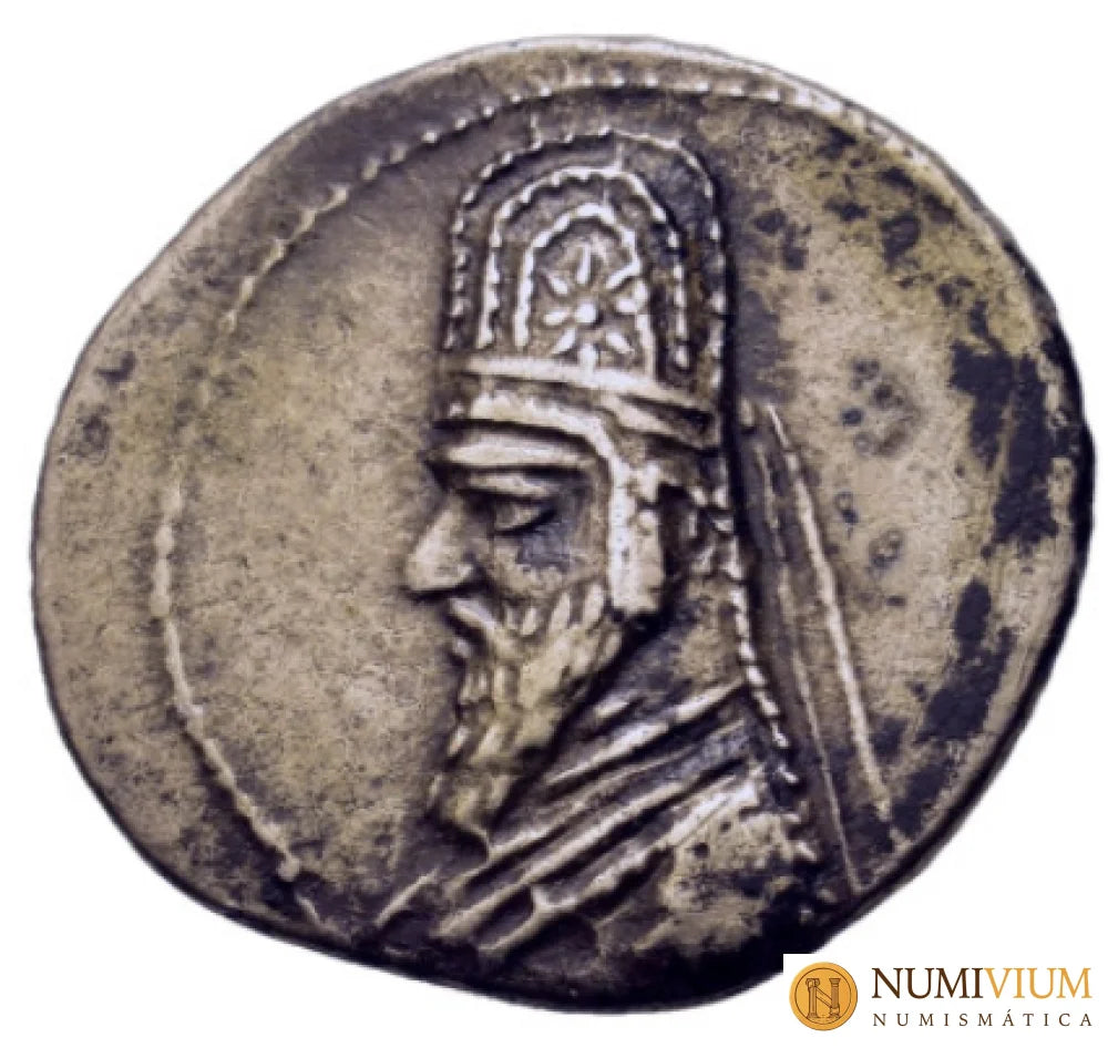 Reyes de Partia. Mitrídates II (121–91 a.C.). Dracma de plata