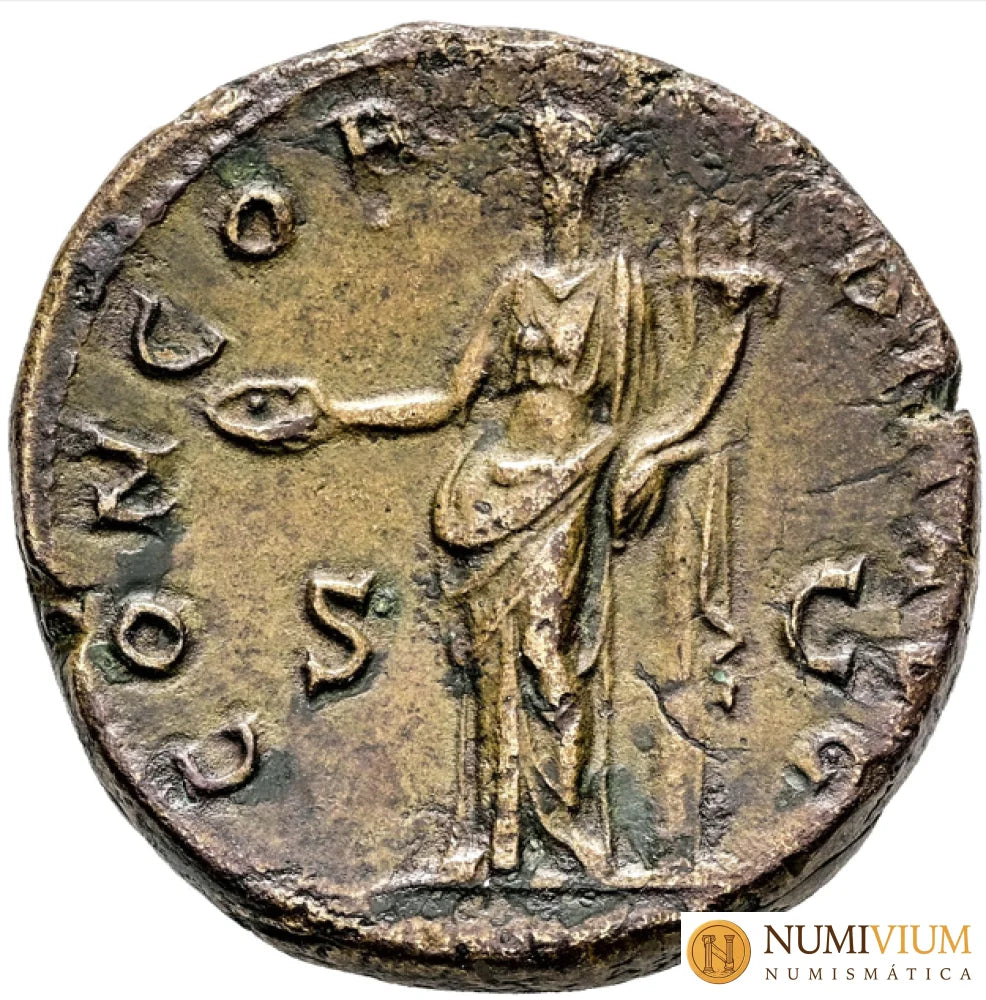 Sabina. Sestercio. 136-138 d.C. Roma. MBC+