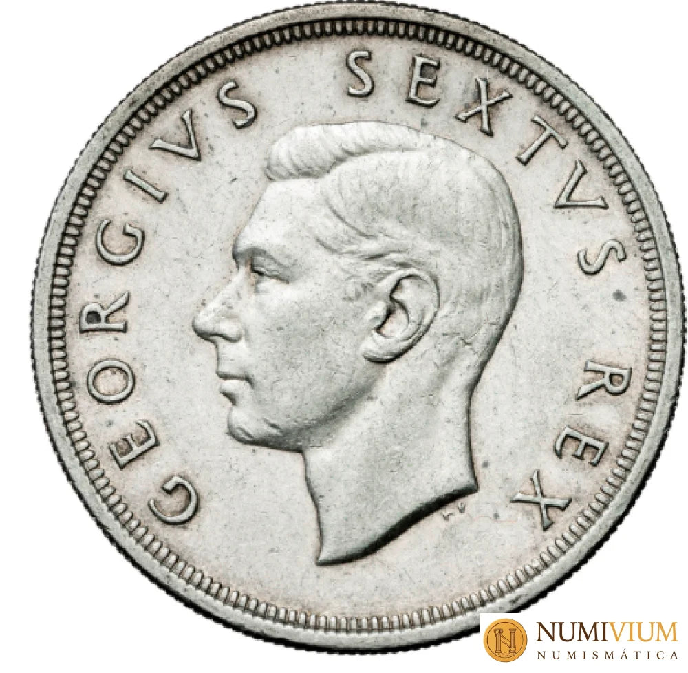 Sudáfrica. 1949. Jorge VI. 5 chelines. Plata. MBC