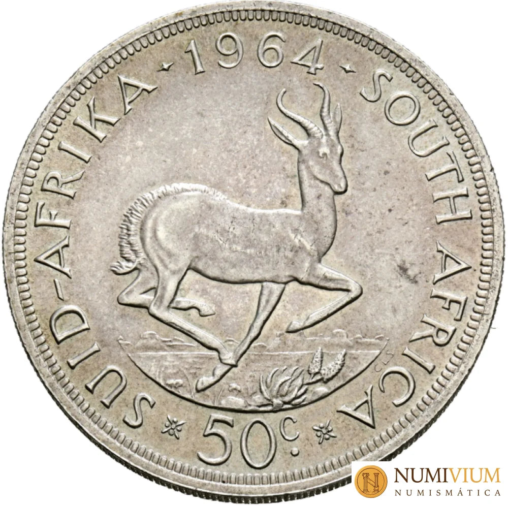 SUDÁFRICA. 50 Cents 1964. Jan Van Riebeeck. Plata. EBC