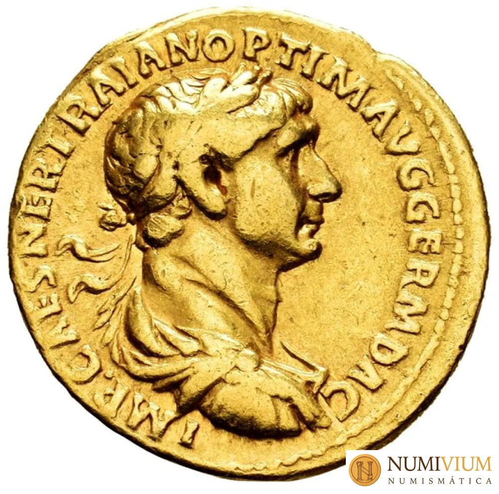 Trajano. Áureo. 114-117 d.C. Roma. (Ric-329). Sol invicto.