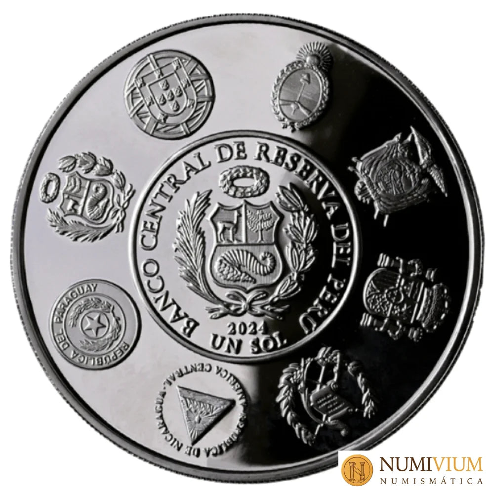 XIII SERIE IBEROAMERICANA ”CAPITALES”. Colección Color. Monedas de 7 países. 2024