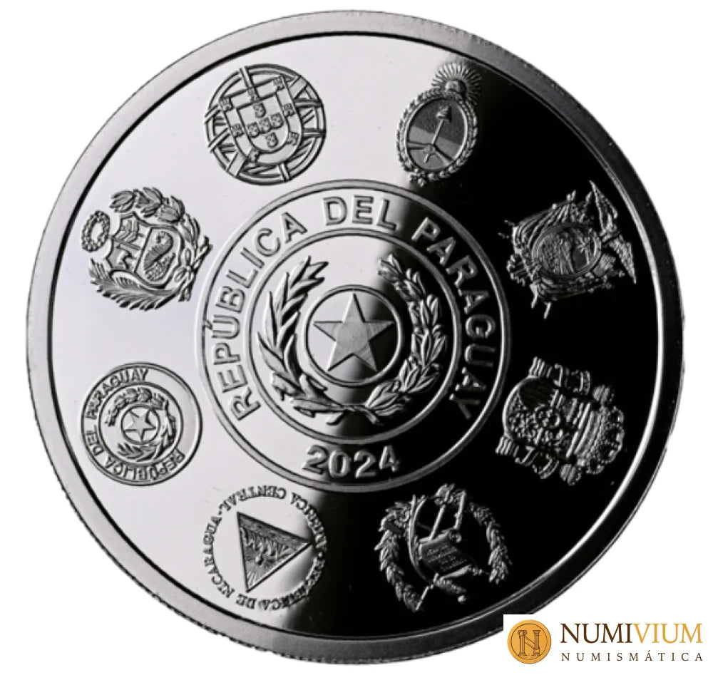 XIII SERIE IBEROAMERICANA ”CAPITALES”. Colección Color. Monedas de 7 países. 2024